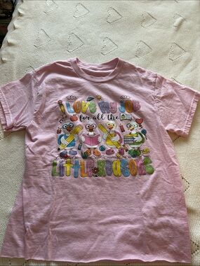 Pink Teacher Graphic Tee, size small - NWOT